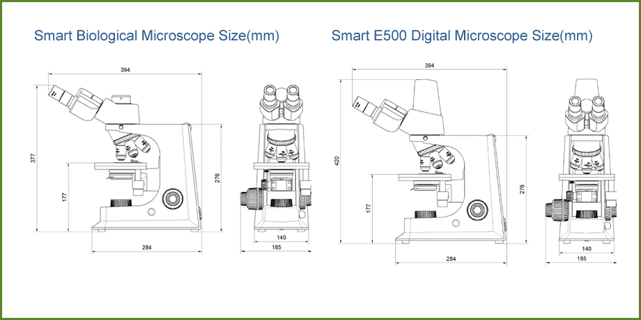40X-1000X LED Sliding Binocular Biological Microscope for Optical Microscope