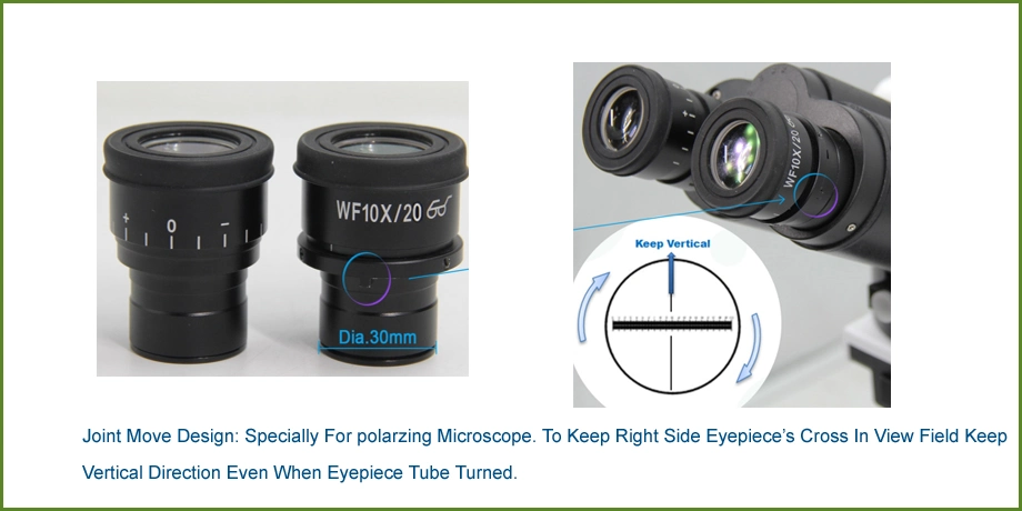 Microscope USB Trinocular Optical Polarizing Microscope with High Power Objective